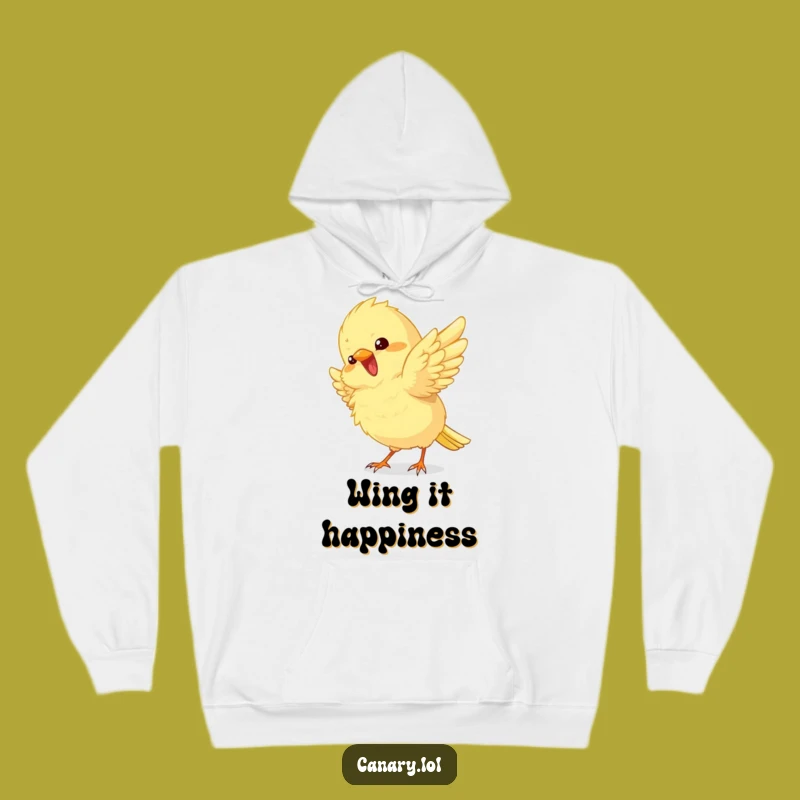 Funny Fluffy Canary Hoodie: Cozy Comfort with an Excited Bird Design