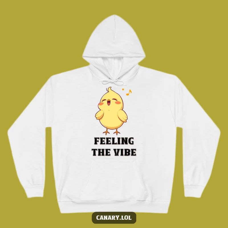 Funny Happy Canary Hoodie: Cozy Songbird Comfort, Perfect Warm & Humorous Gift