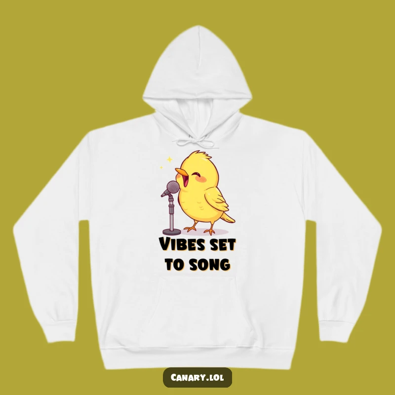 Funny Hoodie: Beaming Canary Sings Joyfully - Cozy Humorous Gift