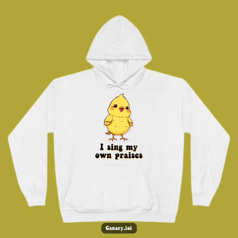 Funny Kawaii Canary Hoodie: Cozy Cheerful Chirping Bird Wear for Laughs!