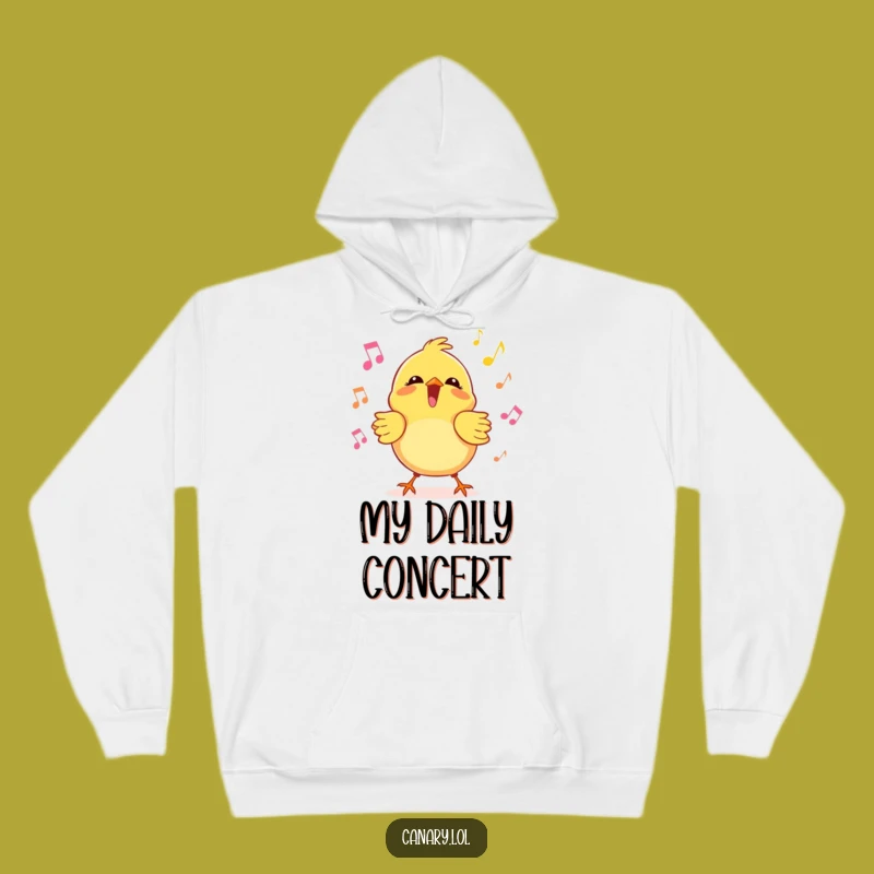 Funny Kawaii Canary Hoodie, Cozy Singing Design, Warm and Hilarious Gift for Music Lovers