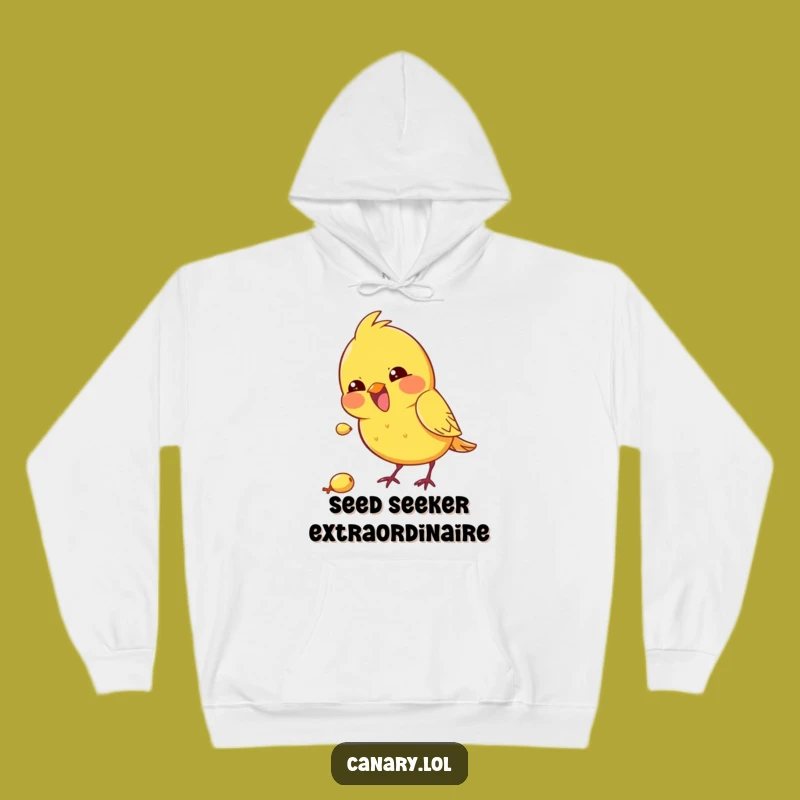 Funny Kawaii Canary Hoodie, Cozy Pecking Design, Warm and Hilarious Gift for Energy