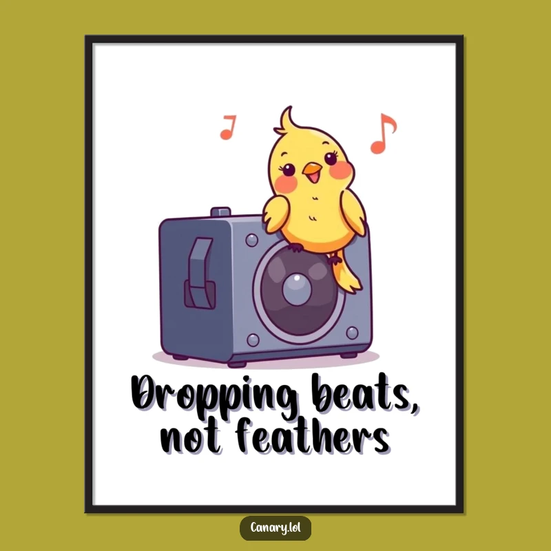 Free Printable Wall Art: Musical Canary Vibes - Humorous Downloadable Decor