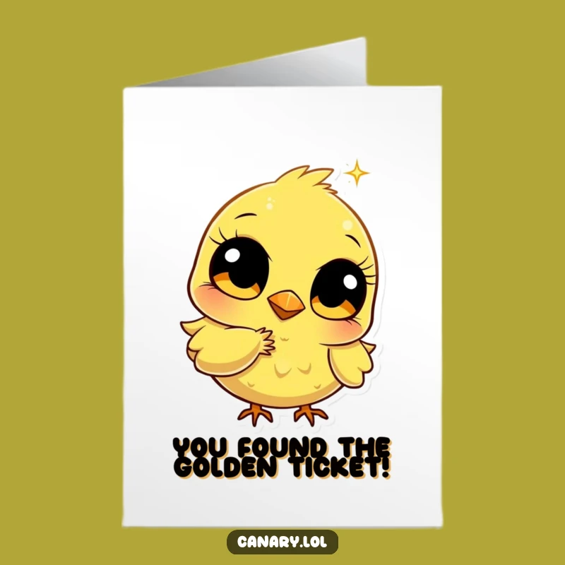 Free Printable Congrats Card: Canary Finds Sparkle - Funny Downloadable