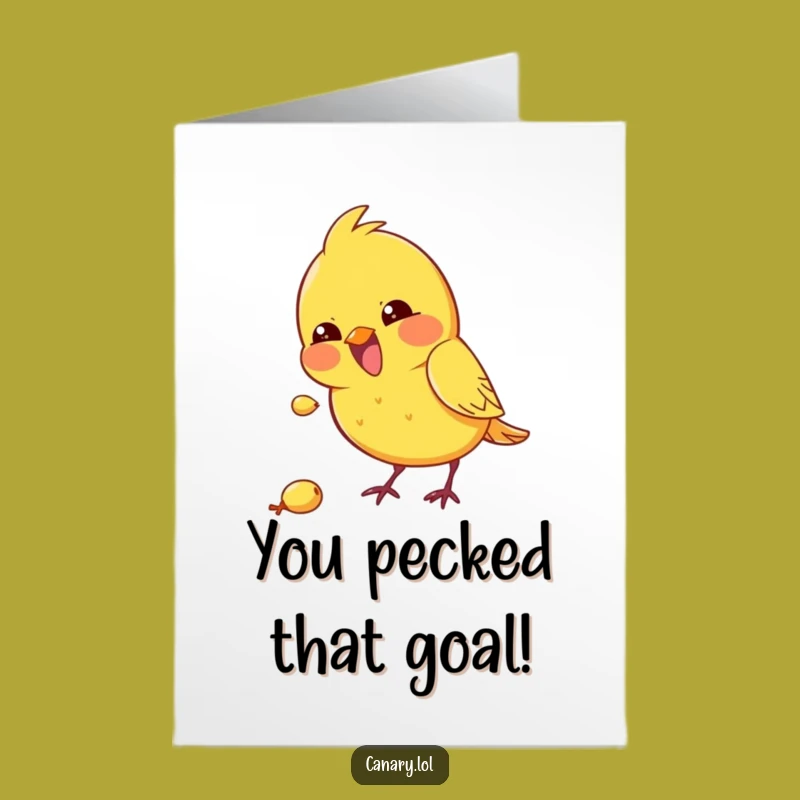 Free Printable Congrats Card: Pecking Canary's Big Bite Digital