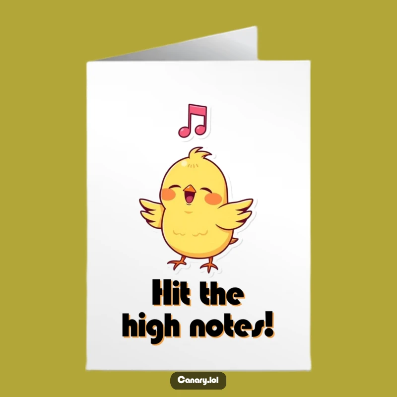 Free Printable Congrats Card: Joyful Singing Canary - Celebrate with a Song!