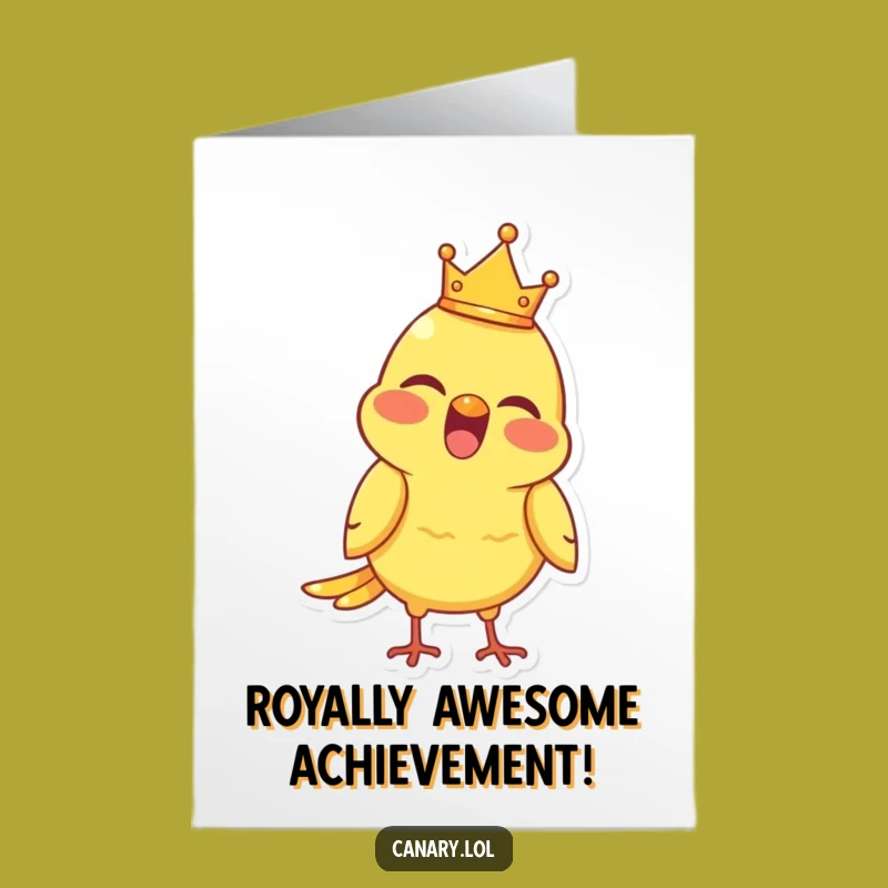 Free Printable Congrats Card: Royal Canary Cheers Your Success Gift Download