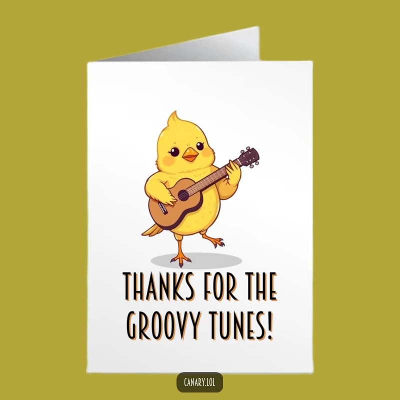Free Printable Thank You Card: Canary Rocks a Thanks Tune - DIY Gift