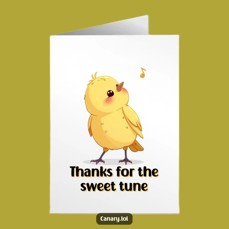 Free Printable Thank You Card: Curious Canary - Express Gratitude with Humor, Downloadable Gift!