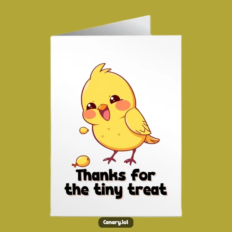 Free Printable Thank You Card: Pecking Canary's Gratitude Digital