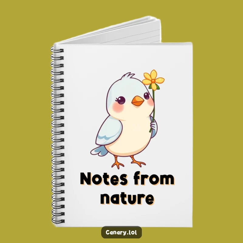 Funny Bird Blossom Notebook - Sweet Flower Journal Diary