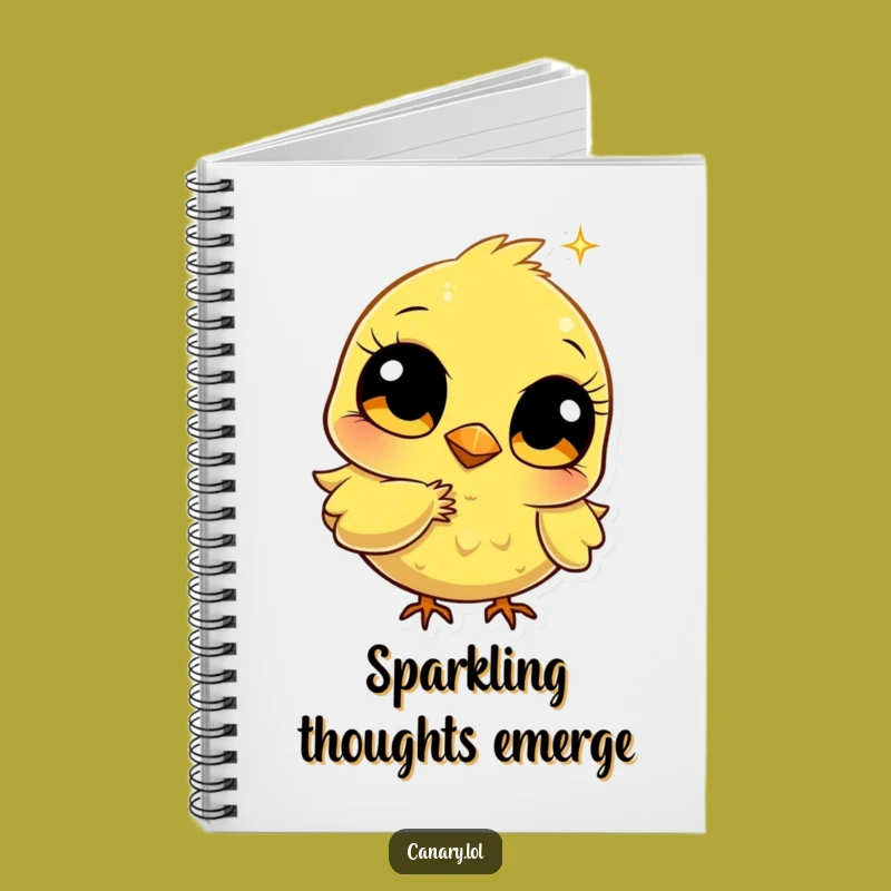 Funny Bright-Eyed Canary Notebook - Jot Down Your Golden Ideas