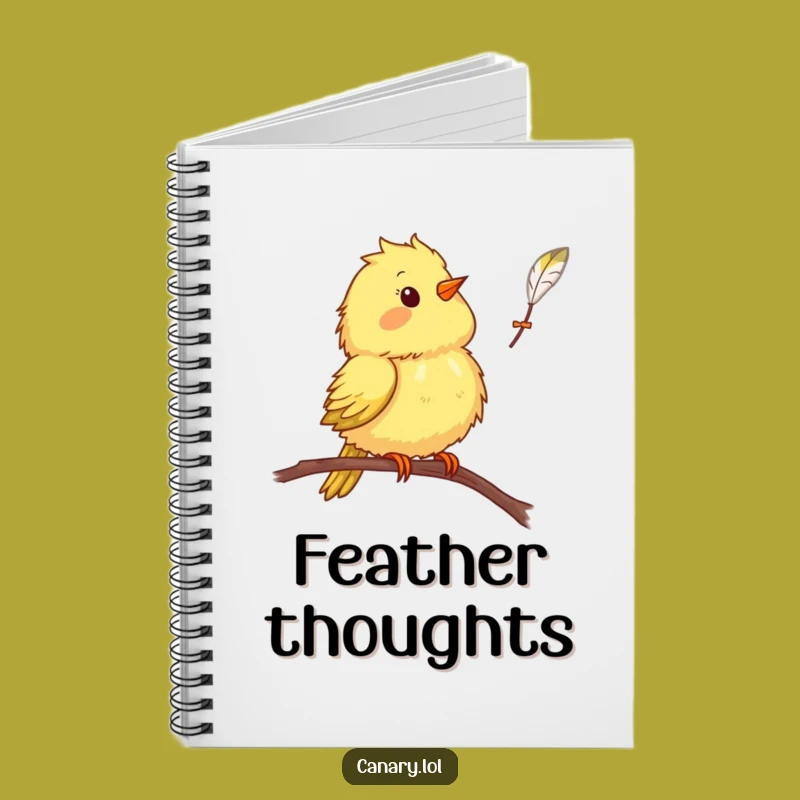 Funny Canary Bird Notebook: Surprise Feather Journal, Perfect Humorous Gift for Writers