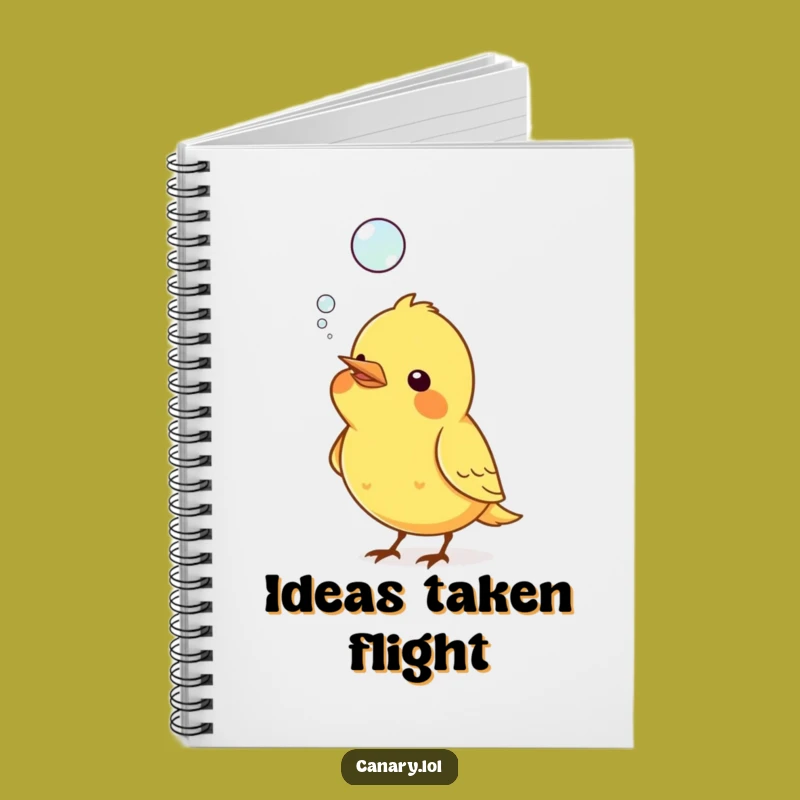 Funny Canary Bubble Journal: Capture Ideas with Whimsical Bird Notes