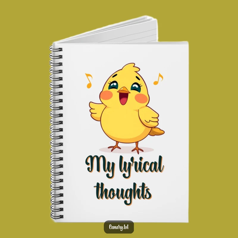 Funny Canary Singing Notebook - Cheerful Melodies, Perfect Journal Funny Gift