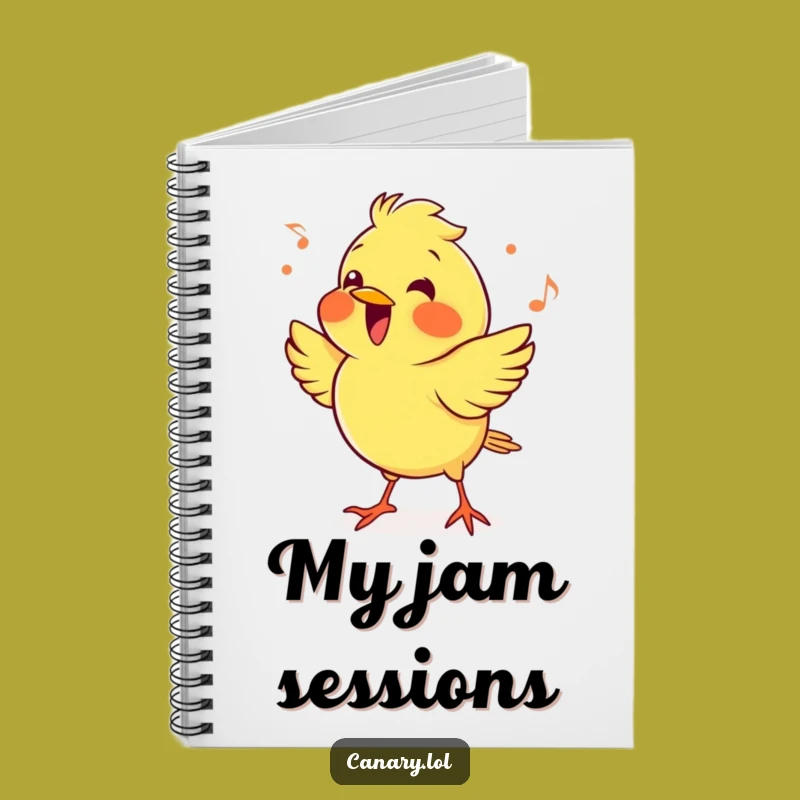 Funny Cheerful Canary Notebook: Jot Down Your Rhythms
