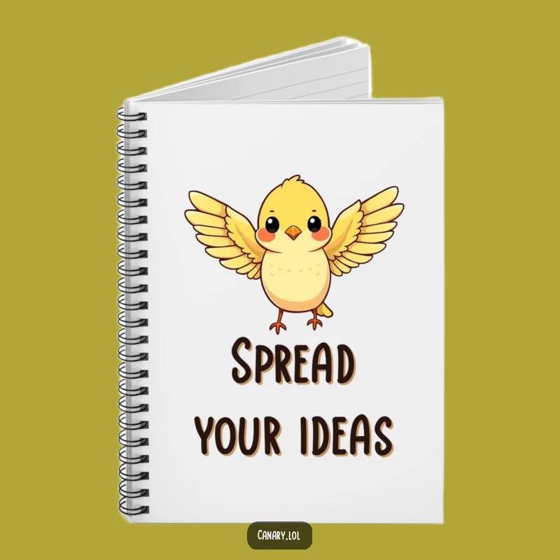 Funny Cute Canary Notebook - Journal Your Flight Plans