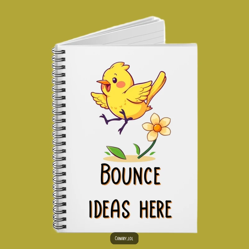Funny Energetic Canary Notebook - Journal Your Bouncing Ideas