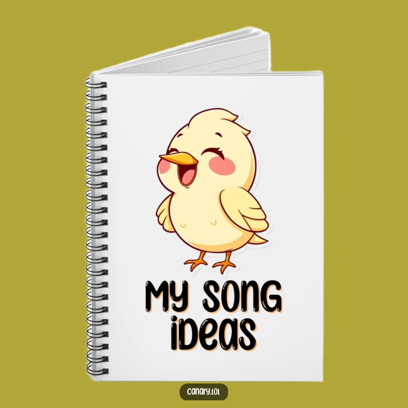 Funny Kawaii Canary Singing Notebook: Jot Down High Notes
