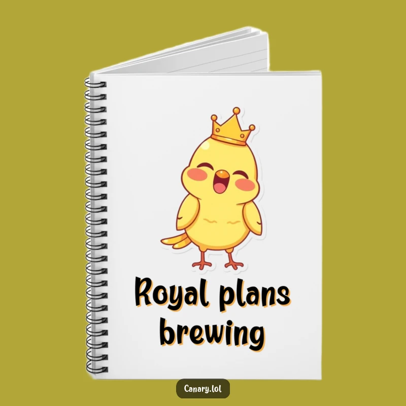 Funny Royal Canary Notebook - Charming Funny Gift for Bird Brains