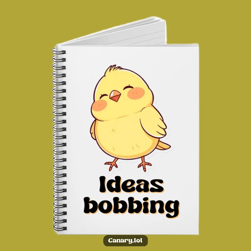 Funny Canary Bobbing Notebook: Jot Down Ideas with a Rhythmic Bird's Energy