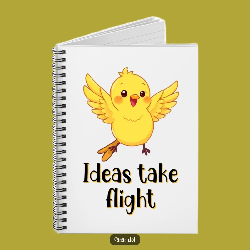 Funny Kawaii Canary Notebook: Playful Fluttering Bird Journal for Energetic Notes!