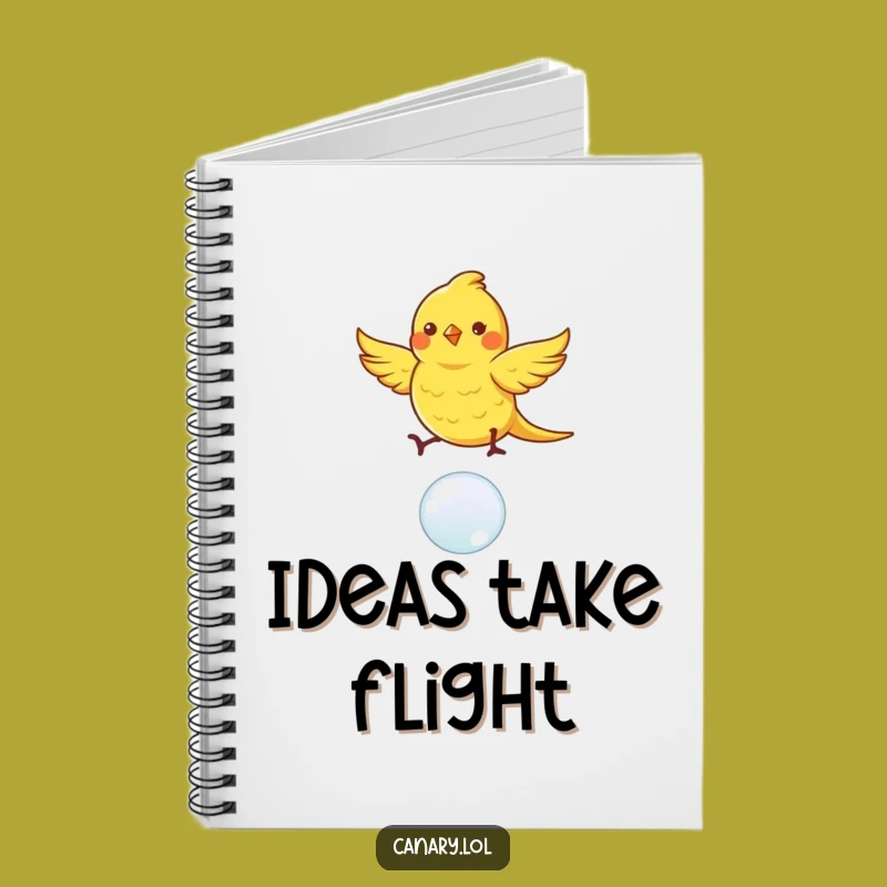 Funny Dancing Canary Notebook: Bubble Journal, Perfect Whimsical & Humorous Gift