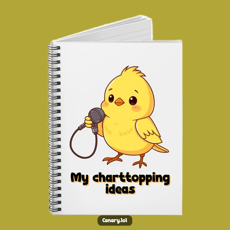 Funny Songwriting Notebook: Canary Rockstar Journal, Creative Bird Gift