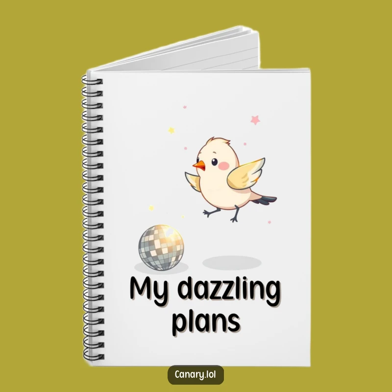 Funny Disco Bird Notebook: Party Hopper Journal, Perfect for Funny Gift