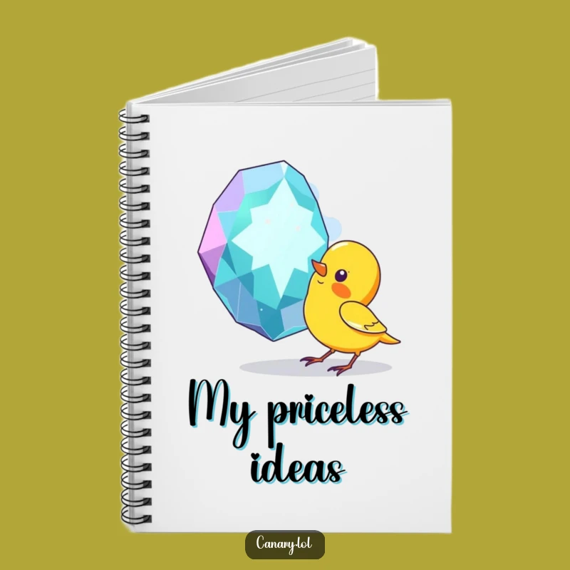 Funny Canary Gem Journal: Jot Down Ideas with Humorous Bird-Themed Sparkle