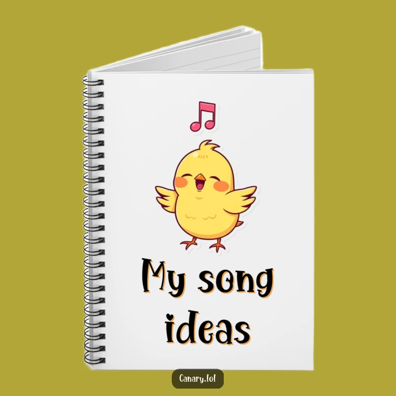 Funny Canary Singing Notebook - Jot Down Melodies with Cheerful Flair