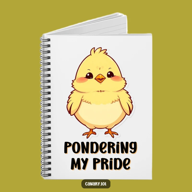 Funny Chubby Canary Notebook - Journal Your Proud Thoughts