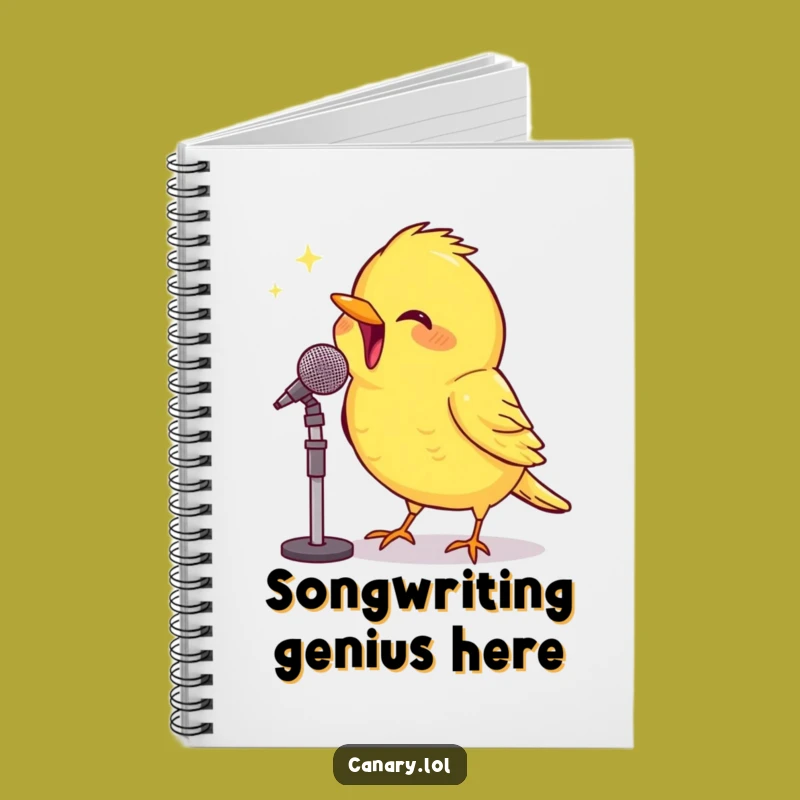 Funny Notebook: Beaming Canary Sings - Hilarious Journal & Gift