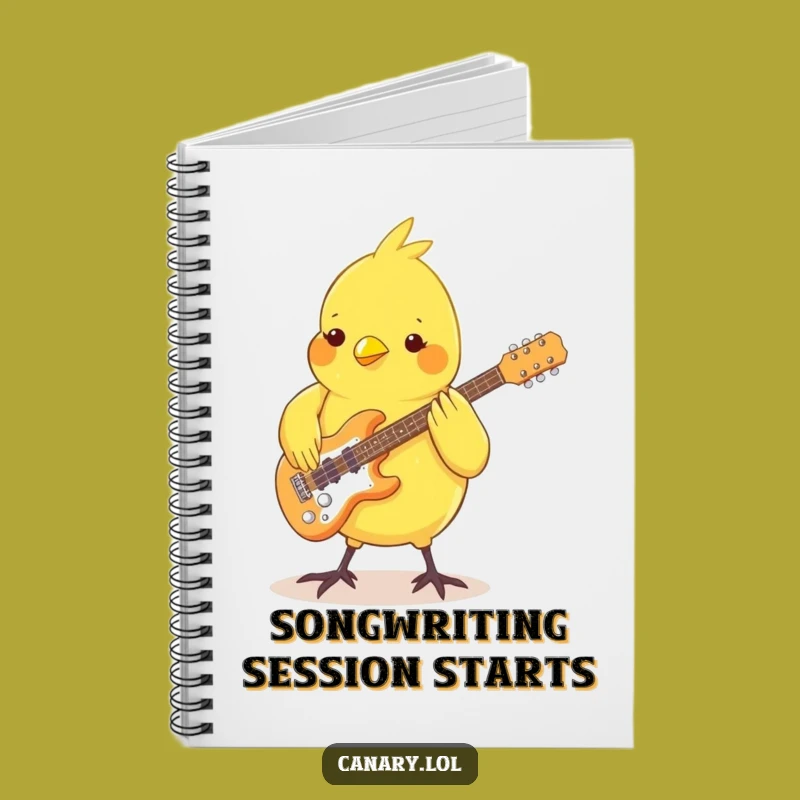 Funny Canary Songwriter Notebook - Groovy Bird Music Journal Gift