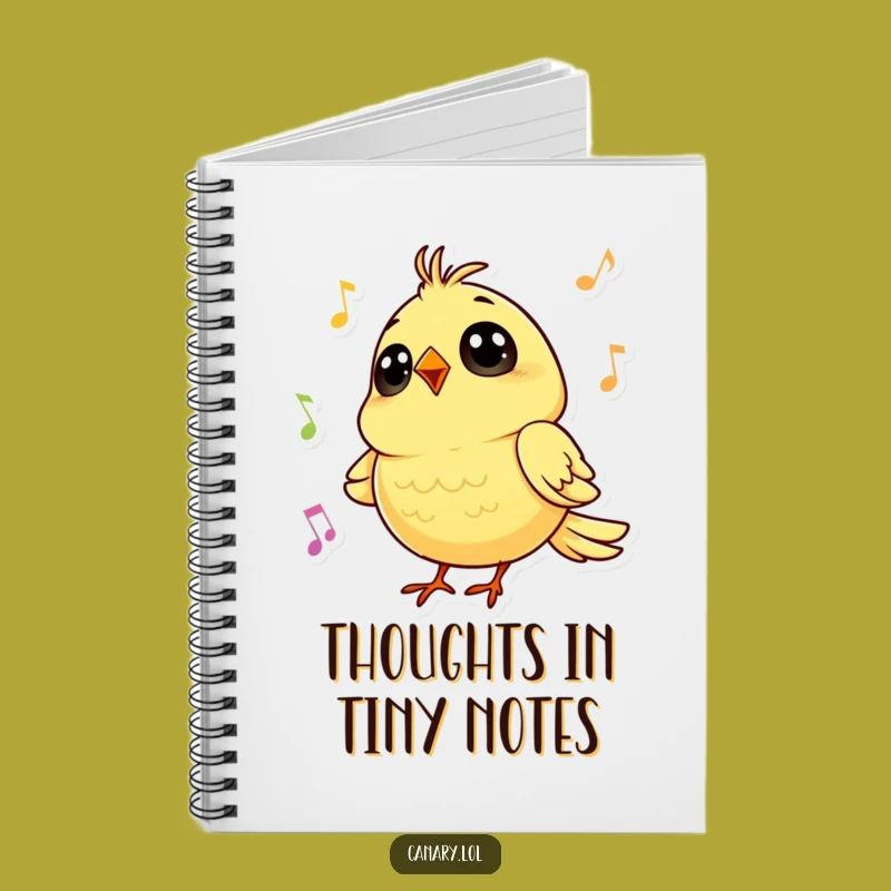 Funny Canary Singing Notebook: Cheerful Bird Journal for Notes