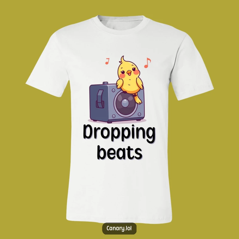 Funny Canary DJ T-Shirt: Cheerful Bird Rocking Music Tee, Perfect Funny Gift