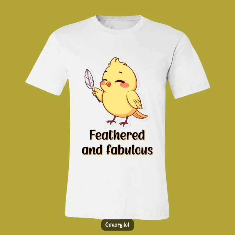 Funny Canary Winking T-Shirt - Feather & Wink Tee for Charm