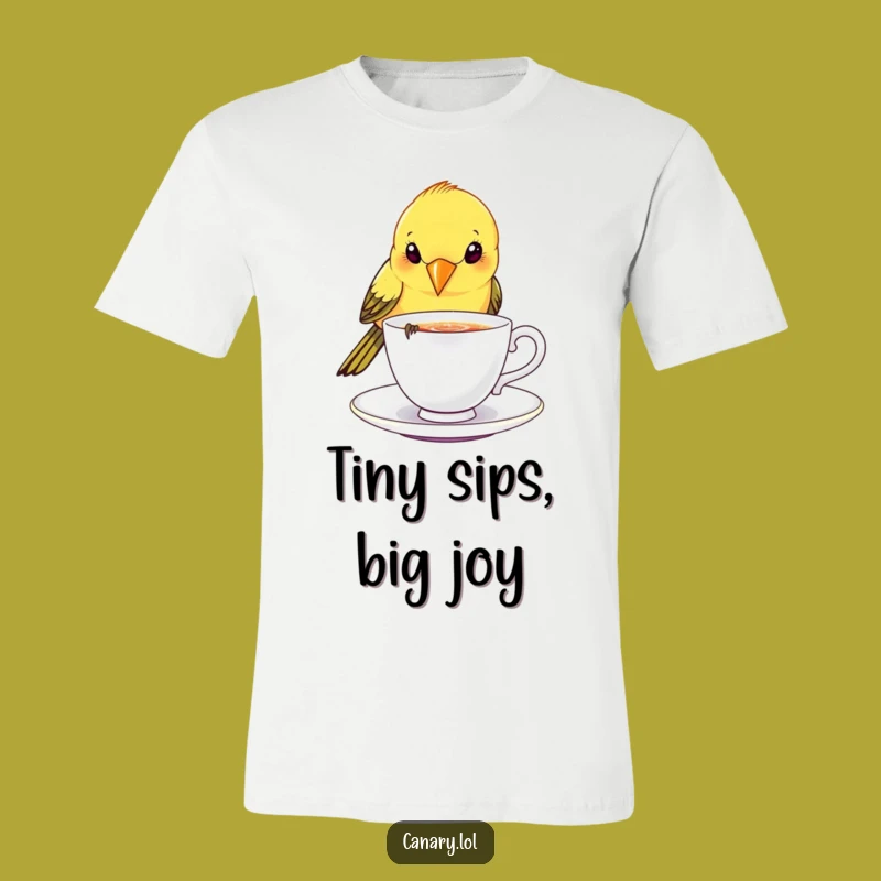 Funny Canary Bird Teacup T-Shirt - Adorable Funny Gift for Bird Watchers