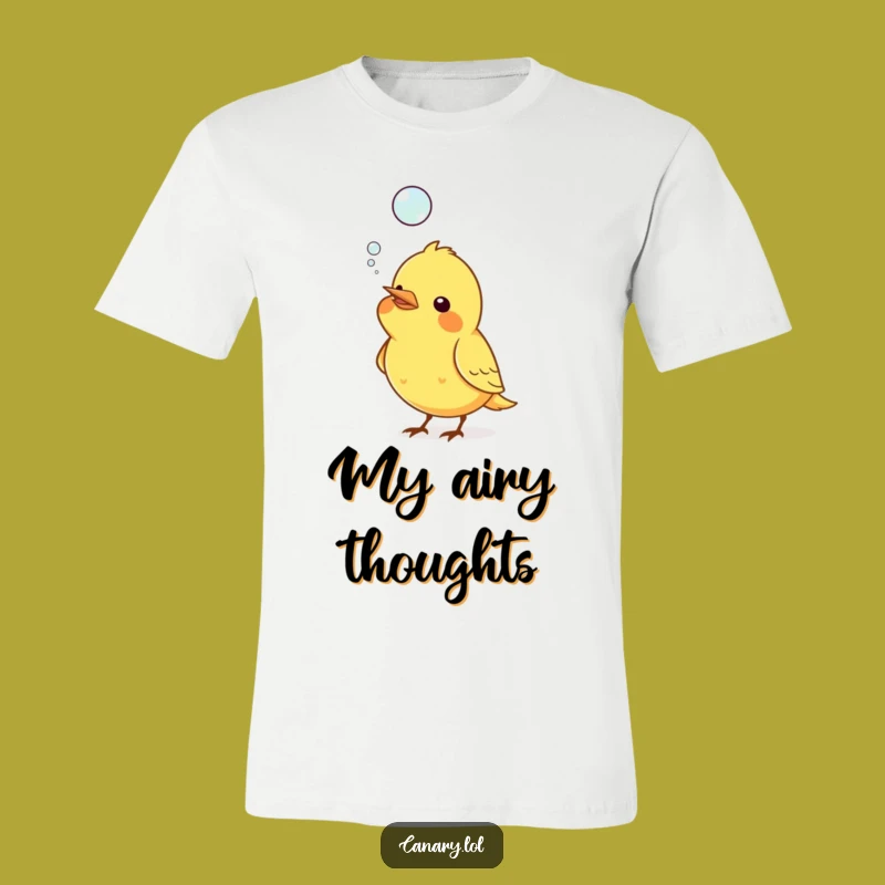 Funny Canary Bubble Maker Tee: Humorous Bird Shirt as a Playful Gift