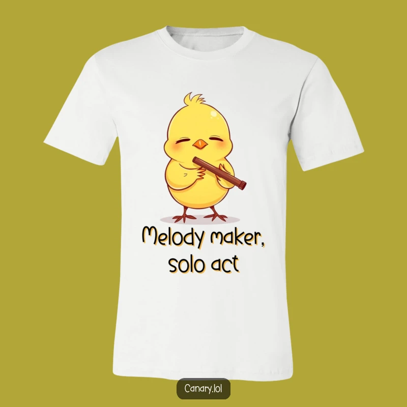 Funny Canary Flute T-Shirt: Wearable Music, Happy Bird Tee, Best Funny Gift
