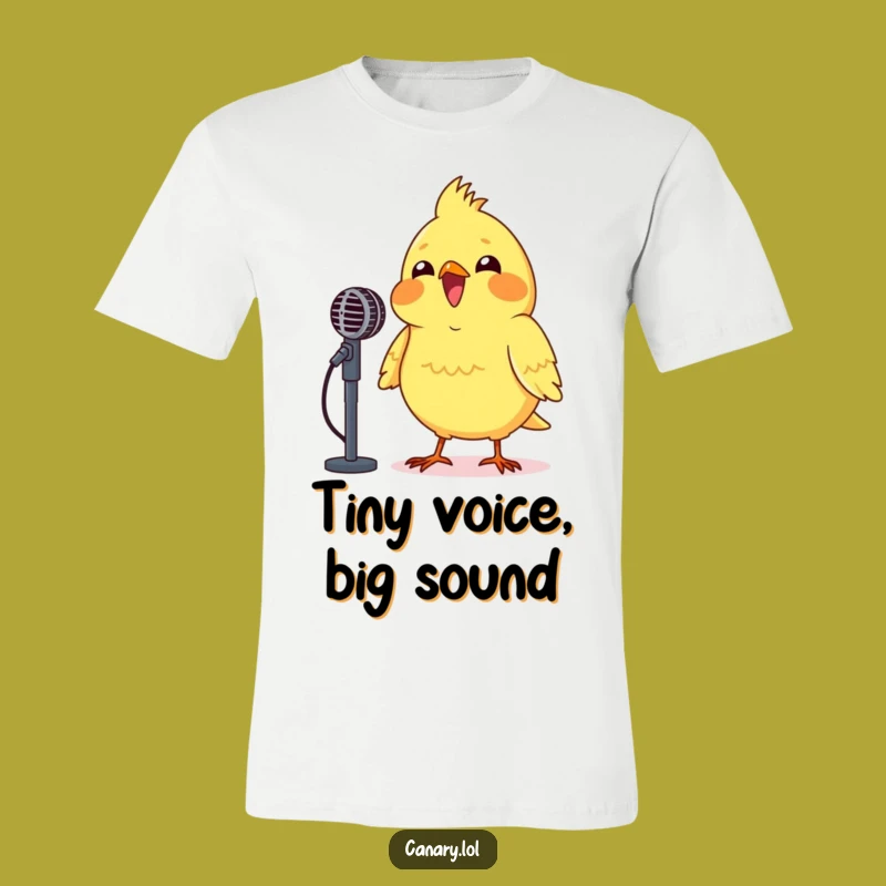 Funny Canary Mic T-Shirt - Sing Your Heart Out with Joyful Chirps!