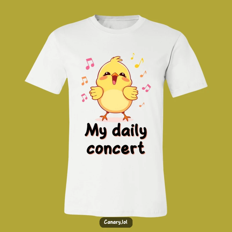 Funny Kawaii Canary T-Shirt, Joyful Singer Graphic Tee, Musical and Hilarious Gift