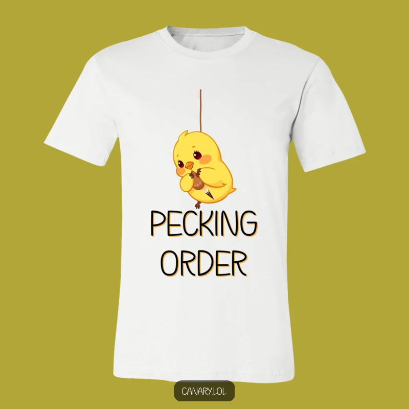 Funny Pecking Canary T-Shirt - Playful Bites for Fun Gifts