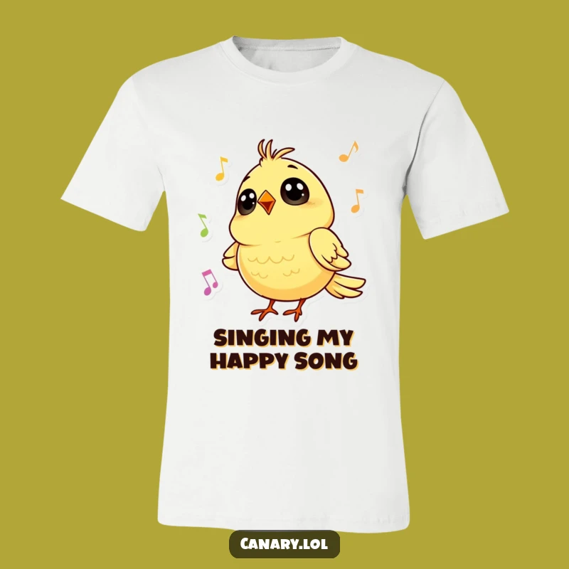 Funny Canary Singing T-Shirt: Cheerful Bird Melody Tee