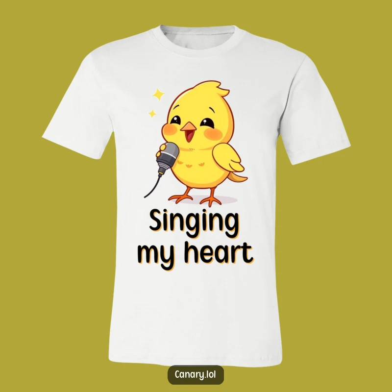 Funny Canary Singer Tee: Rock the Stage with Humorous Bird Shirt