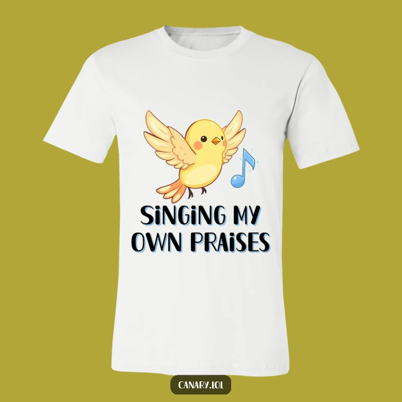 Funny Musical Canary T-Shirt: Adorable Bird Singing Gift for All