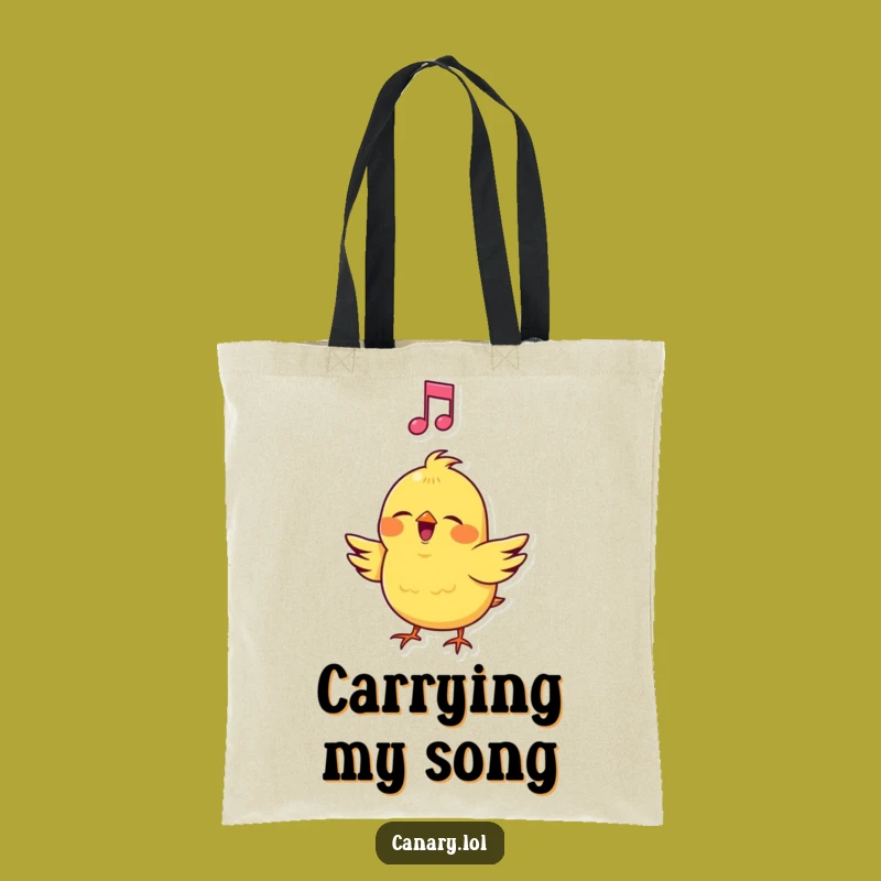 Funny Canary Singing Tote Bag - Carry Your Tunes with Cheerful Style