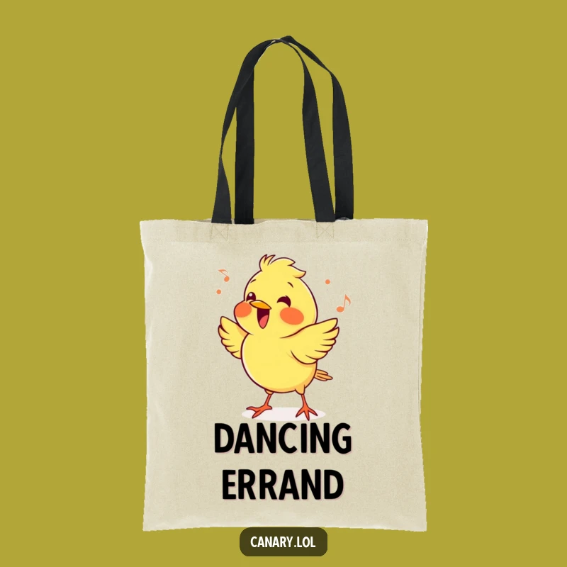 Funny Cheerful Canary Tote Bag: Carry Your Rhythm