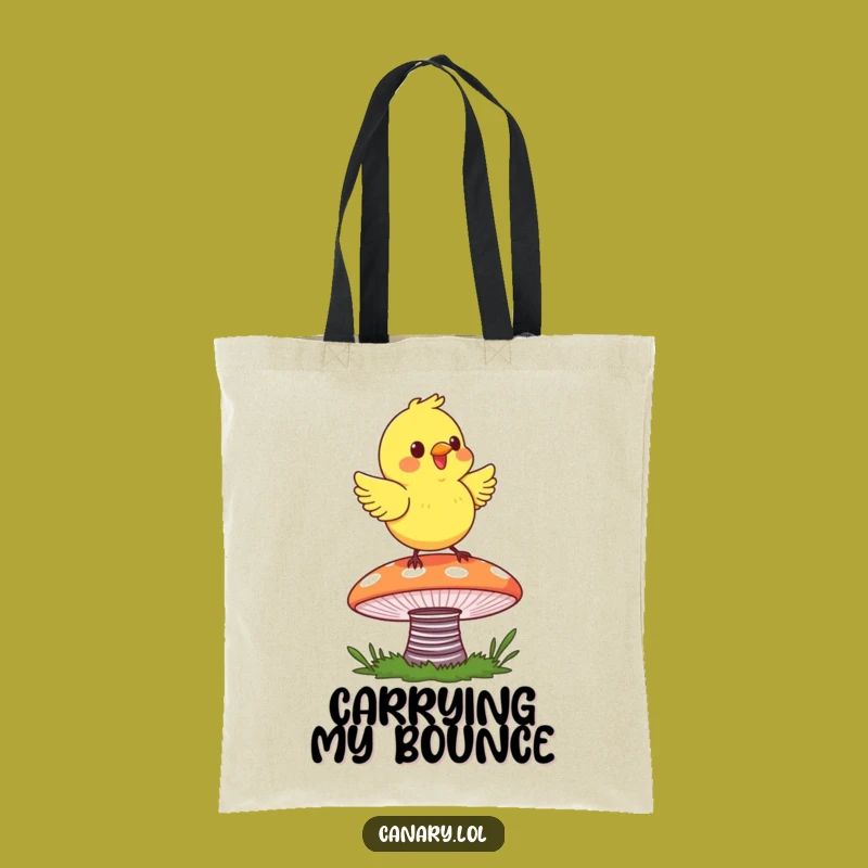 Funny Canary Bounce Tote Bag - Carry Your Joyful Adventures!