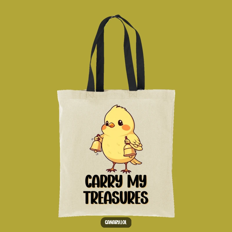Funny Shy Canary Bird Tote Bag - Charming Accessory, Sweet Bell Offering, Ideal Gift
